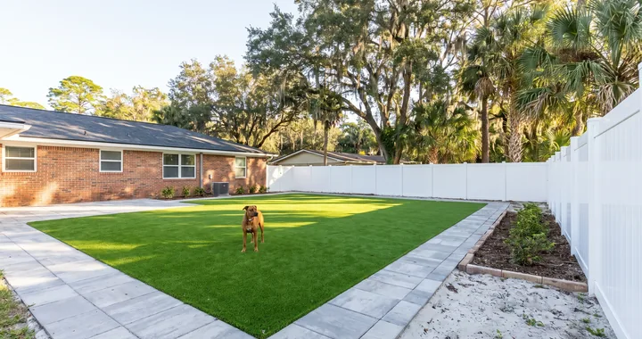 Pet-friendly artificial turf installation in Jacksonville, Florida